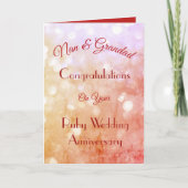 Nan & Grandad Ruby Jubileum Wenskaart. Kaart (Voorkant)