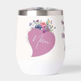 Nan I Love You Waterverf Wildbloemenhart