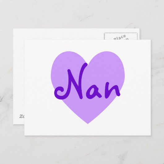 Nan in het Paars Briefkaart (Voorkant / Achterkant)