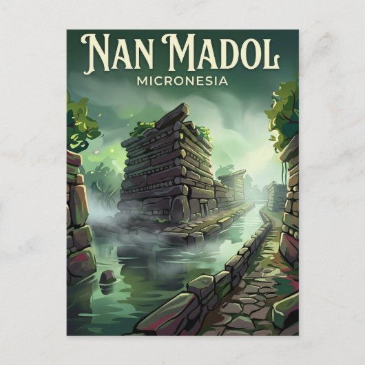 Nan Madol Micronesië Briefkaart (Voorkant)