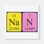 Nan Periodic Table naam magneet (Voorkant)