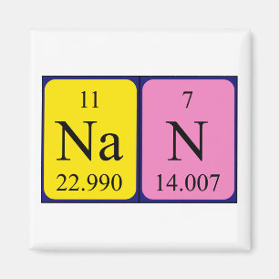 Nan Periodic Table naam magneet
