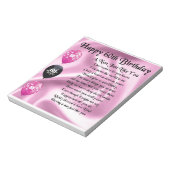 Nan Poem - 60th Birthday Notitieblok (Linkerzijde)