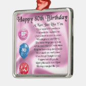 Nan Poem - 80th Birthday Metalen Ornament (Links)
