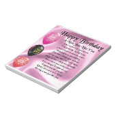 Nan Poem - Happy Birthday Notitieblok (Linkerzijde)