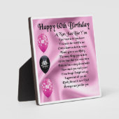 Nan Poem Plaque - 60th Birthday Fotoplaat (Voorkant)