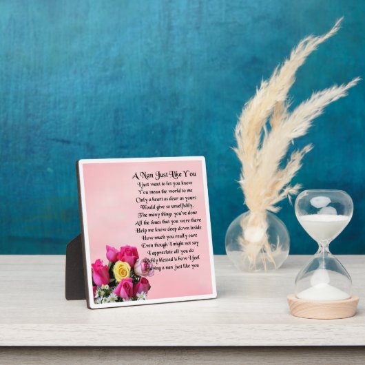 Nan Poem Plaque - Ontwerp van Rozen Fotoplaat (Insitu)