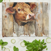 Nan & Pop's Farmhouse Cute Country Farm Cow Theedoek (Gevouwen)