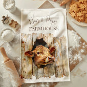 Nan & Pop's Farmhouse Cute Country Farm Cow Theedoek