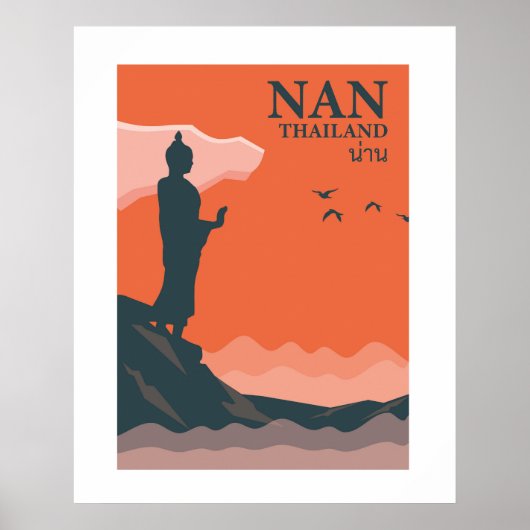 Nan Retro Style Thailand Reizen Muur Kunst Poster (Voorkant)