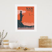 Nan Retro Style Thailand Reizen Muur Kunst Poster (Keuken)