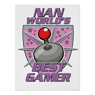Nan World's beste gamer retro logo Perfect Poster