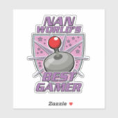 Nan World's beste gamer retro logo Sticker (Vel)