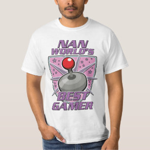 Nan World's beste gamer retro logo T-shirt