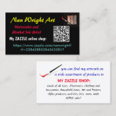 NAN WRIGHT visitekaartje voor mijn online Zazzle s (Voorkant / Achterkant)