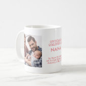 Nana 2 Aangepaste Baby Foto's en Geboortestatistie Koffiemok (Voorkant links)