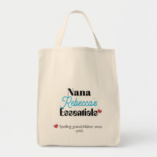 Nana Aangepaste naam essentieel dubbelzijdig bedru Tote Bag