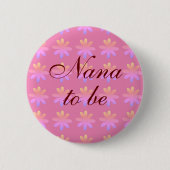 Nana: Aankondiging zwangerschap Ronde Button 5,7 Cm (Voorkant)
