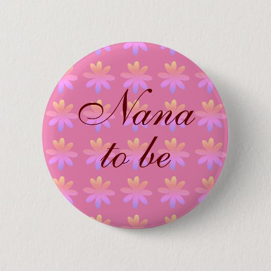Nana: Aankondiging zwangerschap Ronde Button 5,7 Cm (Voorkant)