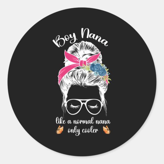 Nana als een normale oma van Nana Ronde Sticker (Voorkant)