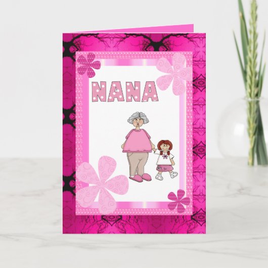 Nana And Granddaughter Card Kaart (Voorkant)