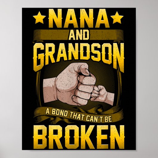 Nana And Grandson A Bond That Can't Be Broken Shir Poster (Voorkant)