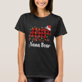Nana Bear Buffalo Red Plaid Matching Family Christ T-shirt (Voorkant)