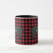 Nana Beer Black in Red Rustic Buffalo Check Pset Mok (Midden)