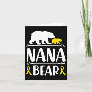 Nana Beer Childhood Cancer Awareness Grandma of a Kaart