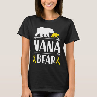 Nana Beer Childhood Cancer Awareness Grandma of a T-shirt
