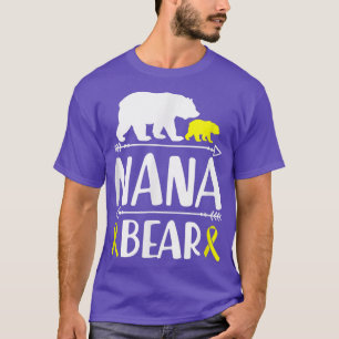 Nana Beer Childhood Cancer Awareness Grandma of a T-shirt