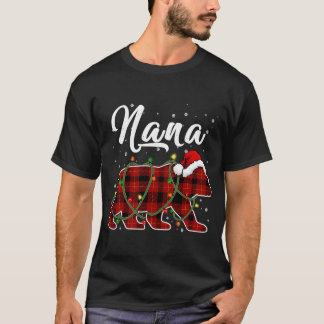Nana Beer Xmas Red Pset Matching Family Kerstmis T-shirt