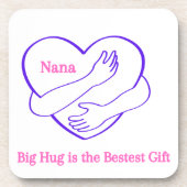 Nana Big Hug is de beste cadeau op een Bier Onderzetter (Voorkant)