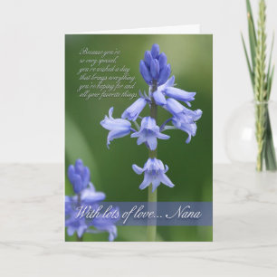 Nana Birthday Card - Klokjes Kaart