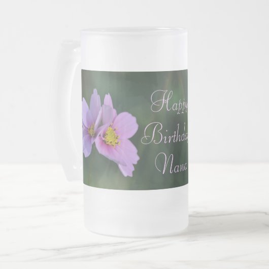 Nana Birthday Frosted Mok door Janz (Voorkant links)