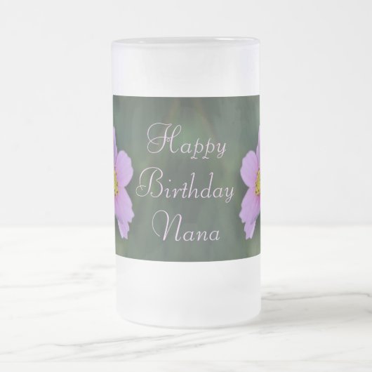 Nana Birthday Frosted Mok door Janz (Center)