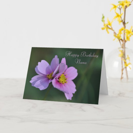 Nana Birthday Kaart (Gele Bloem)
