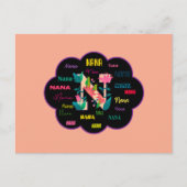 Nana Bloem Bloem Naam Initiaal Briefkaart (Voorkant)
