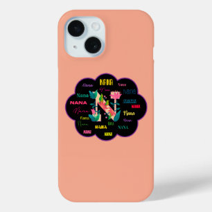 Nana Bloem Bloem Naam Initiaal iPhone 15 Case