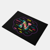 Nana Bloem Bloem Naam Initiaal Deurmat (Schuin)
