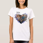 Nana bloem hart met kleinkinderen namen & foto T T-shirt (Voorkant)