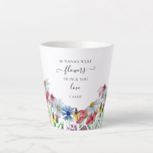 Nana Bloemen Gedicht Landelijke Wilde Bloem Latte Mok