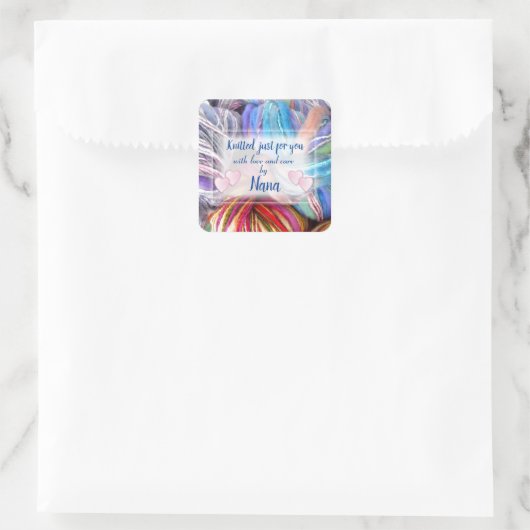 Nana breit vierkante sticker (Tas)