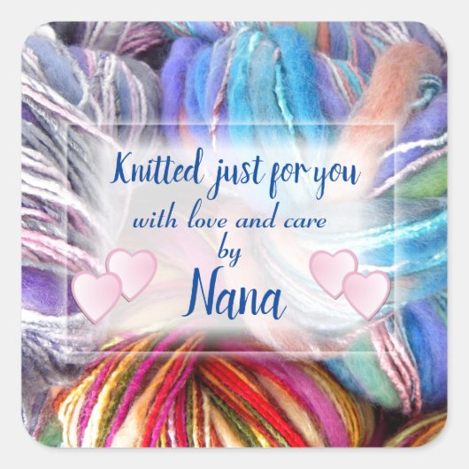 Nana breit vierkante sticker (Voorkant)