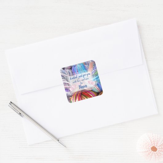 Nana breit vierkante sticker (Envelop)