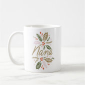 Nana Bright Holly Kerstgoud script Koffiemok (Links)