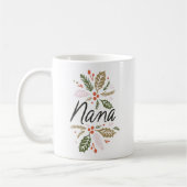 Nana Bright Holly Kerstzwart script Koffiemok (Links)