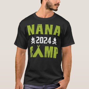 Nana Camp 2024 Familie Vakantie Zomer Camping Crew T-shirt