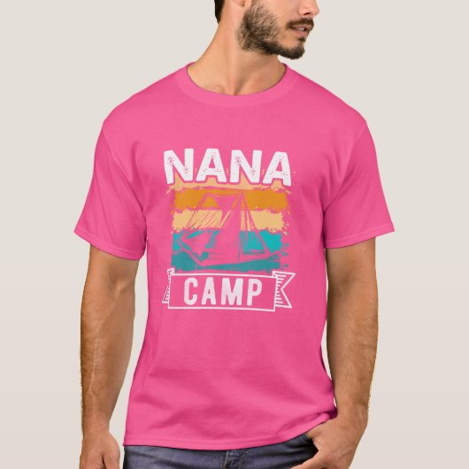 Nana Camp 2024 Familie Vakantie Zomer Camping Crew T-shirt (Voorkant)