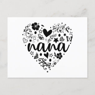 Nana Cards, Nana Heart Cards, Nana Card, Grandma Briefkaart